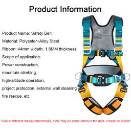 Full Body High Altitude Work Safety Harness, Cinto De Segurança De Cinco Pontos, Escalada Ao Ar Livre, Equipamento De Proteção De Construção - Image 2