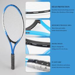 Iniciante Exercício Raquetes de Tênis Incluído, Sports Racquet Set, Jogos da Juventude, ao ar livre, Adequado para Iniciante, 21 '', 2Pcs - Image 3