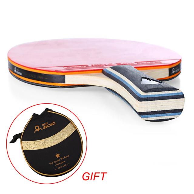 Raquete Profissional de Tênis de Mesa 7 Camadas em Madeira com Design Arc Attack para Todos os Tipos de Jogo