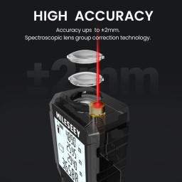 Mileseey medidor de distância a laser roleta eletrônica laser fita digital rangefinder trena metro laser range finder fita métrica - Image 4