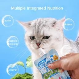 Comida Húmida para Gato Jovem, Atum de Frango, Enorda Nutricional, Petiscos para Animais, Tiras Líquidas, 90g - Image 1