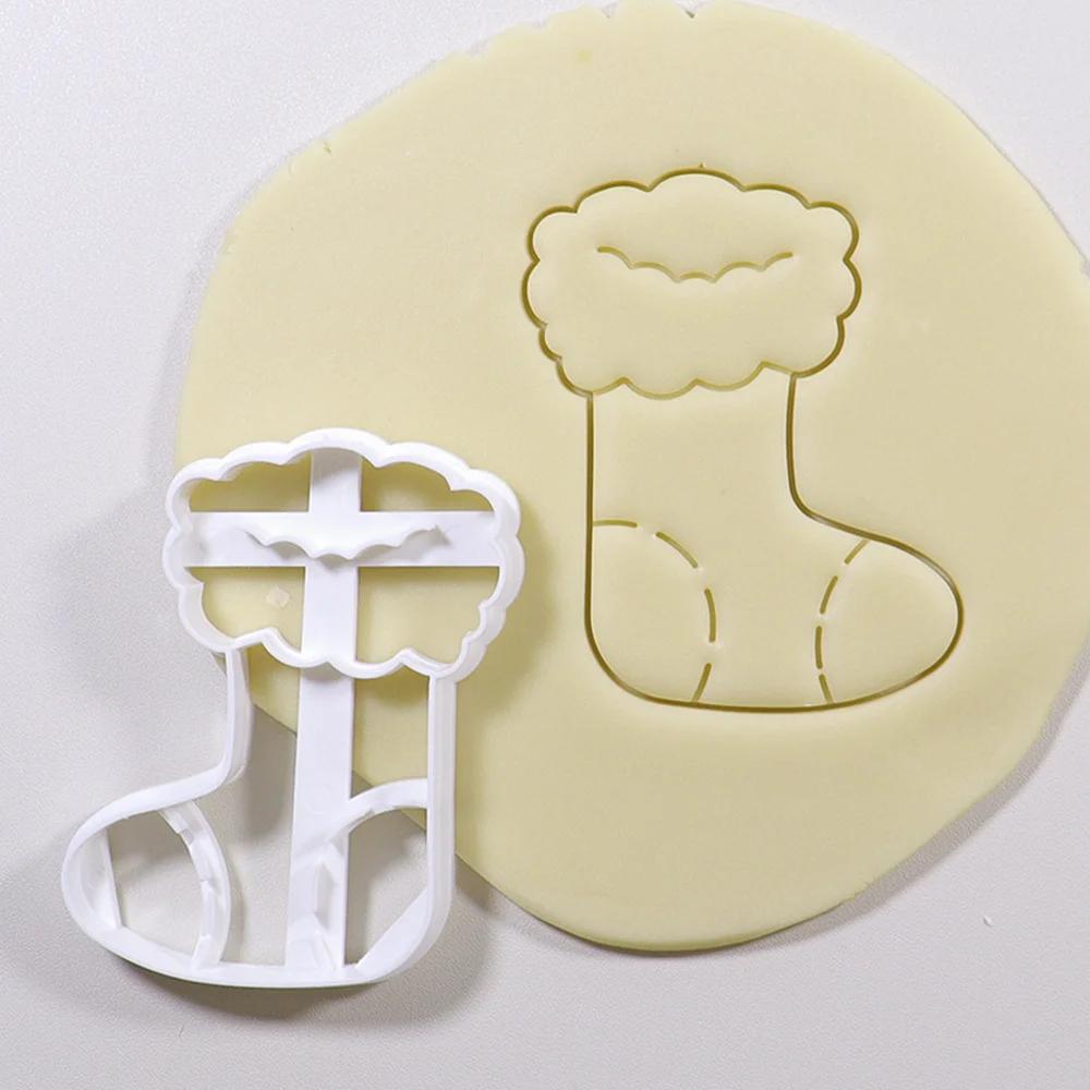 Cortador de biscoitos de natal, homem de gengibre, fondant, molde de gravação de biscoitos, faça você mesmo, molde de plástico para pastelaria, ferramentas de cozinha - Image 1
