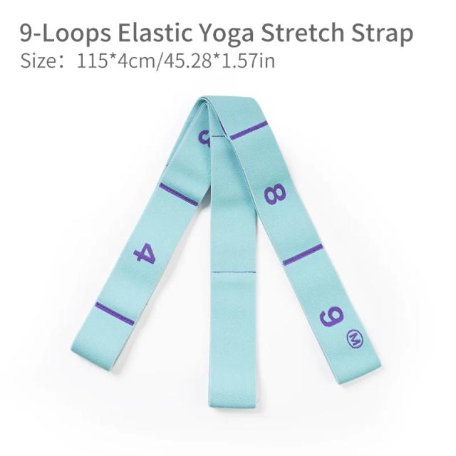 Faixa Elástica Yoga Pilates Exercício Resistência Fitness Cinto Tensão 9/11 Grades