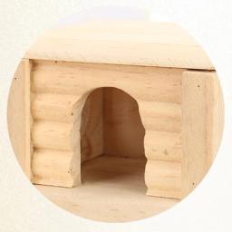 Casa de esconderijo de madeira com janela removível, casa com janela, cercadinho, pequeno pet fornecimentos, fino acabamento - Image 4