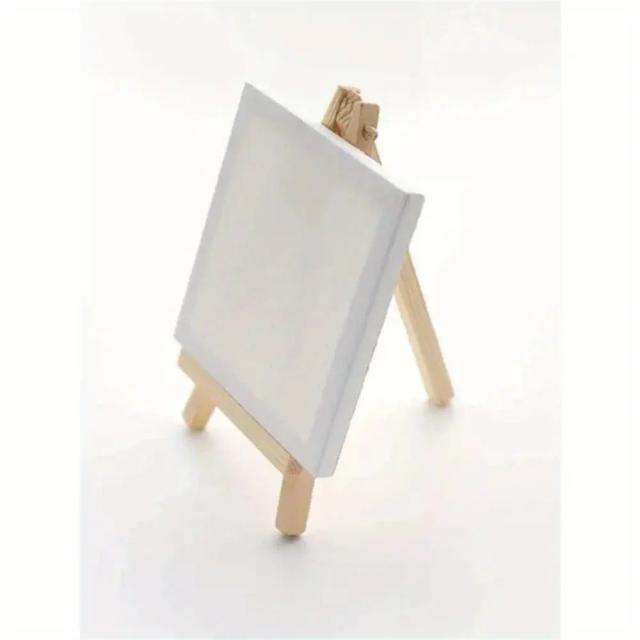 Telas de Arte Mini Canvas 10x10cm para Pintura a Óleo e Decoração com Moldura