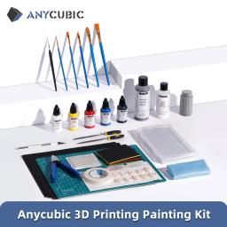 ANYCUBIC-Kit de Tintas Acrílicas à Base de Água, 3D Modelo Impresso Colorir Tool, Pincéis, Conjunto Paleta Molhada, Punho de Pintura, Ferramenta de Polimento - Image 1