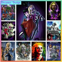 Beetlejuice Mosaico Diamante Pintura Kit, DIY Art House, Nova Coleção, Novidade Artesanato, Full Ponto Cruz Elemento, tim Botão, 5D - Image 1
