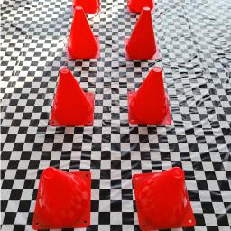 30pcs Cones Tráfego e Racing Checkered Bandeiras Define Mini Red Sports Cones de Segurança para Crianças Corrida Car Theme Birthday Party Supplies - Image 5