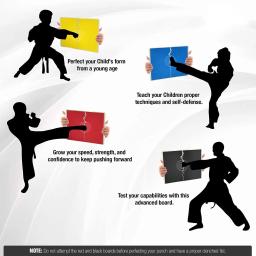 1pc placa de perfuração reutilizável reutilizável break board taekwondo karate e artes marciais board para crianças e adultos equipamentos de boxe - Image 4