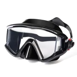 Máscara de natação anti-nevoeiro, adequada para adultos, mergulho, óculos de mergulho com snorkel com lente PC - Image 1