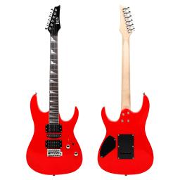 IRIN-guitarra elétrica com saco, 24 frets, corpo Bege, pescoço, Amp Tuner, necessário, peças de guitarra, acessórios, 6 cordas - Image 3