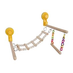 Ventosa Wood Poleiro Toy, Banho De Janela, Viagem De Carro, Brinquedos para Bluebirds, Agaporni, Beija-flor, Periquito, Calopsita, Ginásio - Image 1