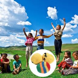 3 pçs bola de jogo de malha bolas de malabarismo coloridas mini cor aleatória crianças brinquedos ao ar livre esfera artesanal sacos de feijão de malha crianças - Image 4