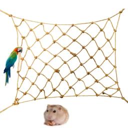 Rede de Escalada Pendurada com Gancho, Corda Balanço de Papagaio, Rede de Pássaros, Escada, Mastigar Jogando Ginásio Brinquedos, 30x20cm, 2024 - Image 1