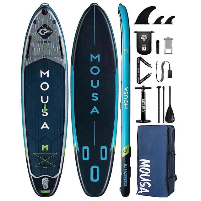 Stand-Up Paddleboard Inflável X5 para Pesca e Surf - Ideal para 2 Pessoas e Atacado