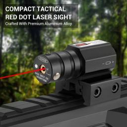 Tático mini ponto verde vermelho mira laser rifle pistola tiro riflescope vista com picatinny ferroviário montar acessórios de caça - Image 6