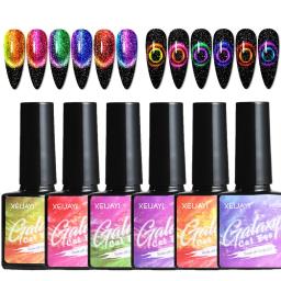 Gel Reflexivo Magnético Esmalte, Gel para Olhos Sparkly Cat, Manicure Shining Rainbow, Gel de Desenho, 9D, Roxo, Rosa, 7,3 ml - Image 1