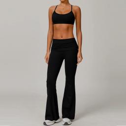 Roupas de yoga 2 peças agasalho feminino atlético wear pilates terno de fitness ginásio treino push up roupas sutiã esportivo leggings terno - Image 5
