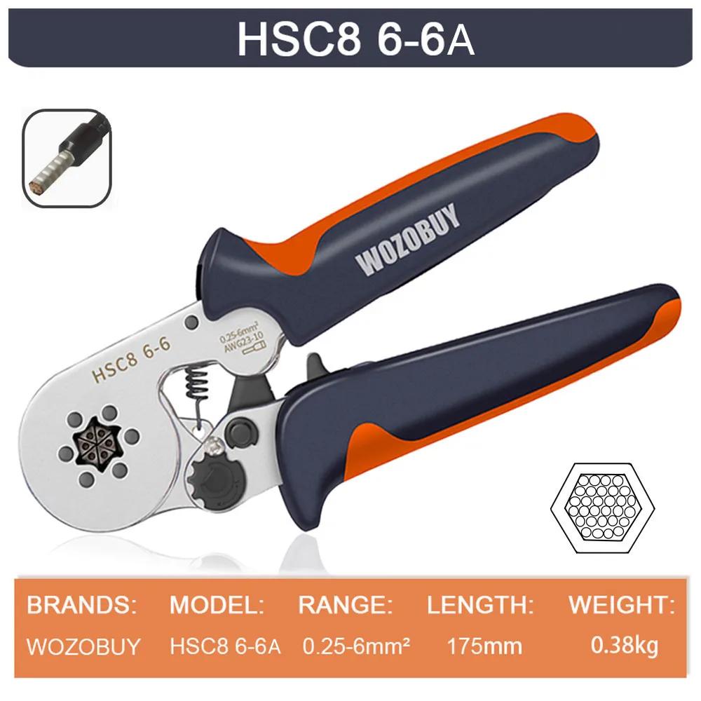 Kit de ferramentas de friso da virola, crimper auto-ajustável do fio da catraca de wozobuy hsc8 6-6a/6-4a para conectores elétricos do fio - Image 1