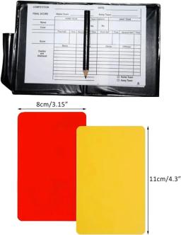 Árbitro Card Set para Jogos Esportivos, Vermelho e Amarelo, Apito e Lápis, Cartas de Aviso para Futebol, Scorebook, Futebol Árbitro - Image 5