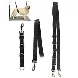 Pet ajustável cão grooming barriga cinta d-anéis faixa de banho tamanho livre pet tração cinto coleira cão arnês 3pcs - Image 1
