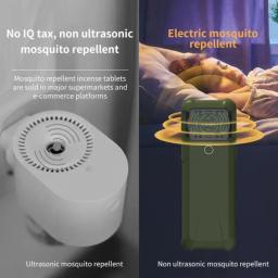 Mosquito elétrico portátil e repelente de insetos, Outdoor Camping Fumigator, Carregamento Bug Zapper - Image 3