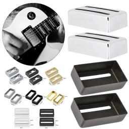 2 pçs novo 50/52mm acessórios para lp estilo guitarra peças humbucker captador capa de guitarra elétrica cromo capa de metal - Image 1