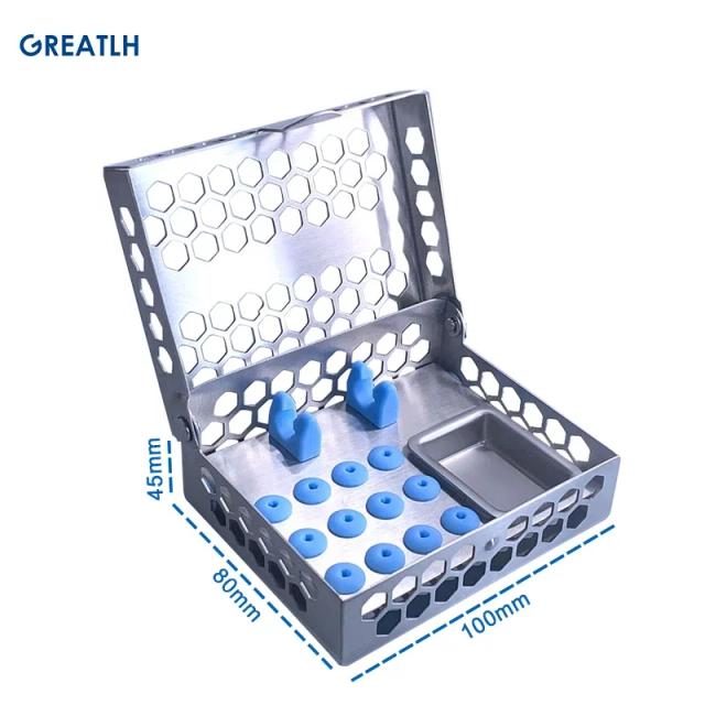 Kit Profissional de Implante Dentário em Aço Inoxidável com Caixa de Desinfecção e Instrumentos de Plantio