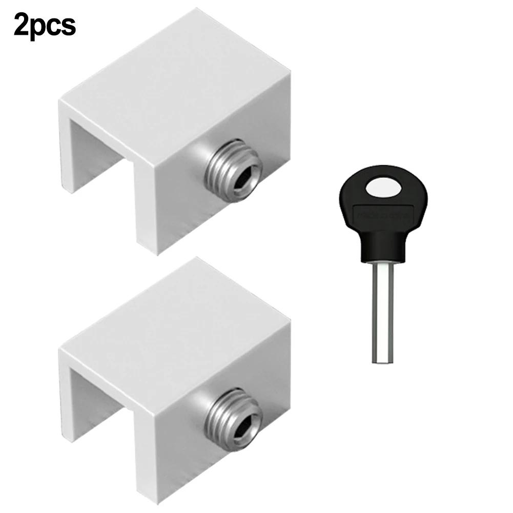 Bloqueio de janela ajustável, fechaduras de segurança para crianças e animais de estimação, fechadura anti-roubo, deslizante sem soco, hardware, 2 pcs - Image 4