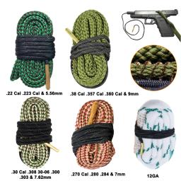 Kit de limpeza de arma ferramenta rifle barril calibre corda 22 cal.223 cal.38 cal & 5.56mm,7.62mm,12ga airsoft caça arma barril mais limpo - Image 1