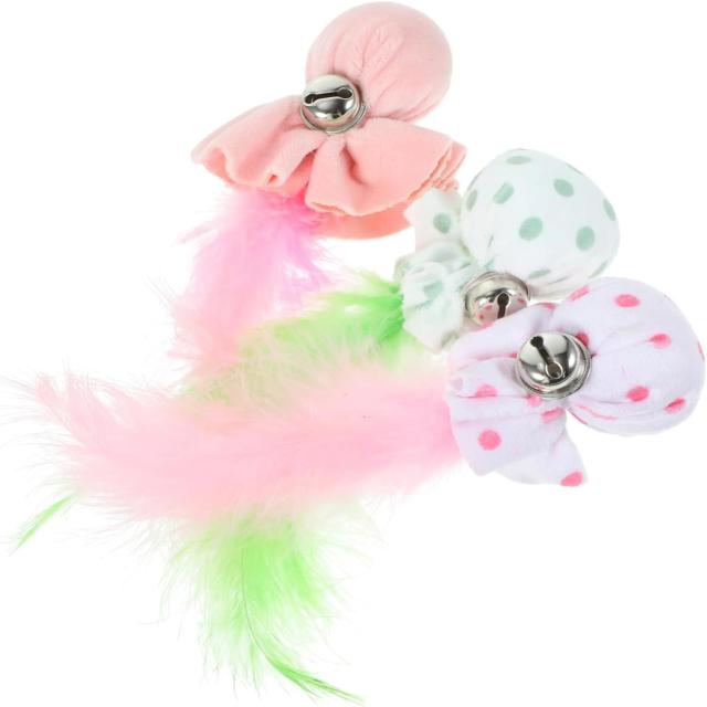 Bolas de Pelúcia Interativas para Gatos - Brinquedos Divertidos para Jogar e Exercitar, Pacote com 3 Peças