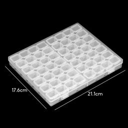 28/56 girds ajustável caixa de armazenamento de plástico com etiqueta da etiqueta para jóias nail art diamante acessórios de pintura caixas de contêiner - Image 6