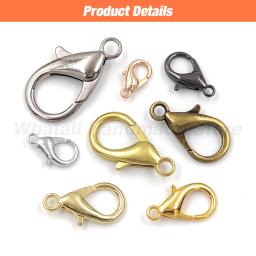 Metal Lobster Fechos para Fazer Jóias DIY, Primavera Gancho Anéis, Colares Ganchos, Pulseiras Cadeia Encerramento Acessórios, 50PCs - Image 6
