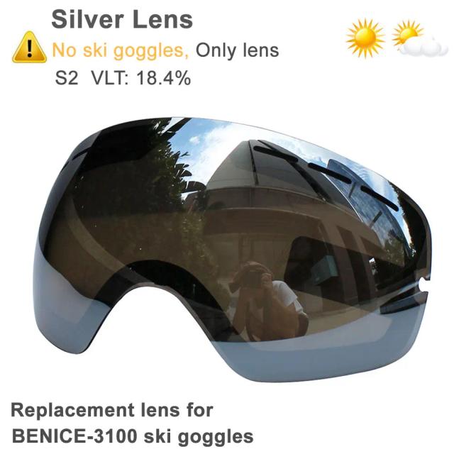 Óculos de Esqui UV400 Camadas Duplas Anti-Nevoeiro Visão Clara Snowboard