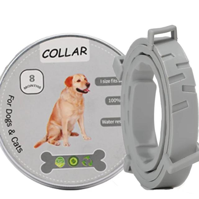 Coleiras Ajustáveis Anti-Pulgas e Carrapatos para Cães e Gatos - Proteção Duradoura de 8 Meses para Pets de Todos os Tamanhos