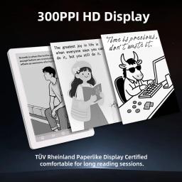 Leitor de e-books Bigme B6, tela e-ink preto e branco de 6 polegadas, leitor de e-books com tela HD de 300PPI, sistema operacional Android 14, 4+64GB, leitor de e-books com sensação de papel. - Image 4