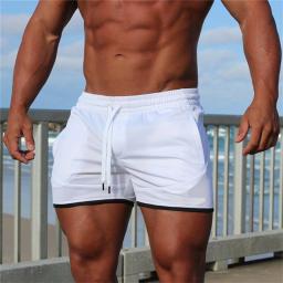 Calções de treino masculino, Roupa de Fitness masculina, Corrida, Musculação, Ginásio, Desporto, Casual, Corrida - Image 5