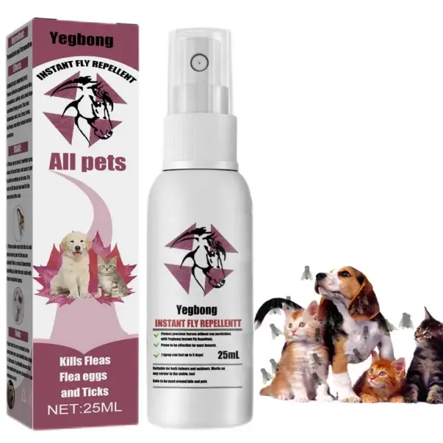 Spray Natural Antipulgas e Carrapatos para Cães, Tratamento Calmante e Higiene Doméstica para Pets