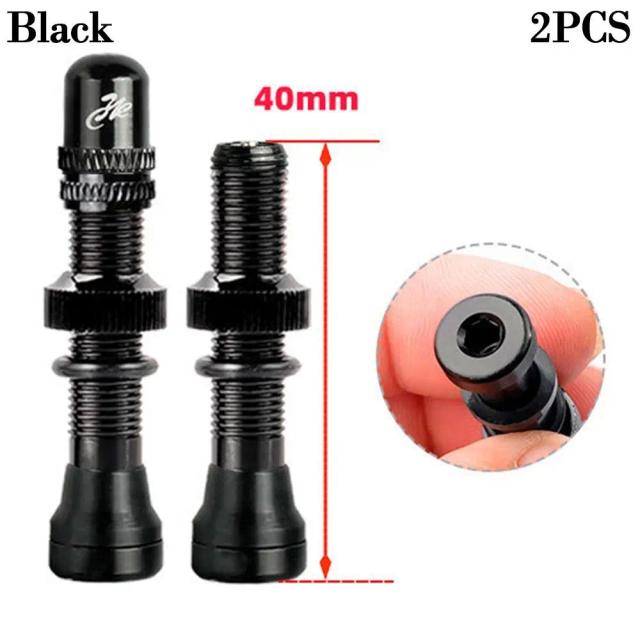 Válvulas Presta Tubeless de Liga Leve para Bicicleta 40/60mm - Par