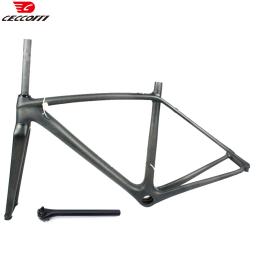 Quadro de bicicleta de carbono completo CECCOTTI T1000, conjunto de quadros de bicicleta de estrada, quadro de freio V, estrutura de cabo interno PF30 - Image 2