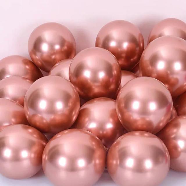 Hélio Metálico de Cromo em Balões para Festa - 10/20/30 Peças, 5/10/12 Polegadas, Decorações para Aniversário, Casamento e Natal