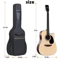 Miwayer-Resistente à água guitarra acústica Gig Bag, alça de ombro ajustável, esponja estofamento caso, Dual, 41 ", 0,25" - Image 2