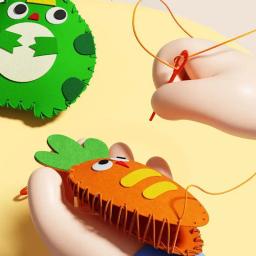 Kits educativos de brinquedo para crianças, artesanato e costurar, feltro animais brinquedos para crianças, estilo aleatório - Image 3