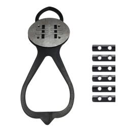 X6hf capa sapato antiderrapante metal silicone, protetores sapato, melhoradores aderência para motociclismo - Image 1