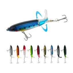 13g/15g/35g topwater isca de pesca whopper popper isca artificial duro plopper macio rotação cauda equipamento de pesca isca de pesca - Image 1