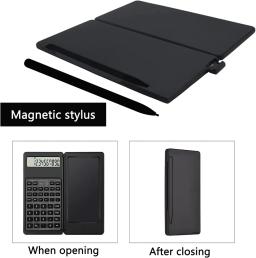 Calculadoras digitais científicas dobráveis de 10 dígitos com tela LCD Calculadoras de mesa com suporte para tablet de escrita de 6 polegadas Apagar botão de bloqueio para negócios de escritório escolar - Image 3