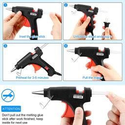 70w pistola de cola de derretimento quente mini armas industriais com 7mm cola varas temperatura calor thermo ferramenta reparo elétrico para diy artesanato artes - Image 3