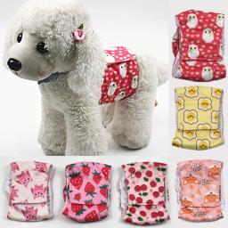 1pc ajustável dos desenhos animados animais de estimação fraldas do cão lavável masculino absorvente do cão calcinha do animal estimação shorts calças fisiológicas reutilizáveis - Image 1
