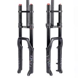 Bucklos mtb garfo 20 26 Polegada fatbike garfo ombro duplo mountain bike suspensão pneu gordo garfo de ar da bicicleta para neve praia - Image 5