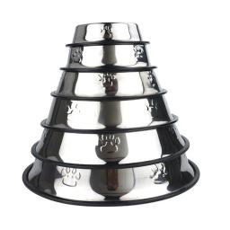 Tigela De Pegadas De Aço Inoxidável Para Animais De Estimação, Tigela De Gato, Antiderrapante, Resistente a Queda, Suprimentos Para Cães - Image 1